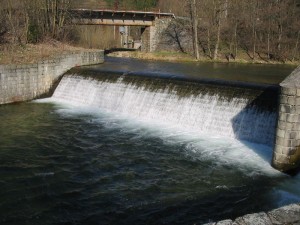 Jez Hanušovice - řeka Morava
